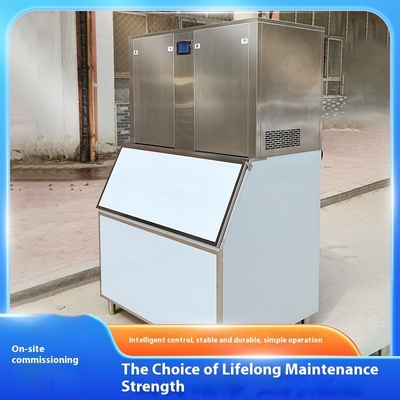 1000kg Commercial Square Ice Machine Personalized Transparent White Ice Cube Water Cooling for Home Use Edible Drink Addition