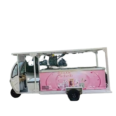 Electric Cargo Tricycle 60V 1000W Power Open/Closed Body Types 400kg Ice Cream Display Box for Delivery Business