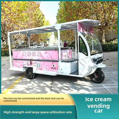 Electric Cargo Tricycle 60V 1000W Power Open/Closed Body Types 400kg Ice Cream Display Box for Delivery Business